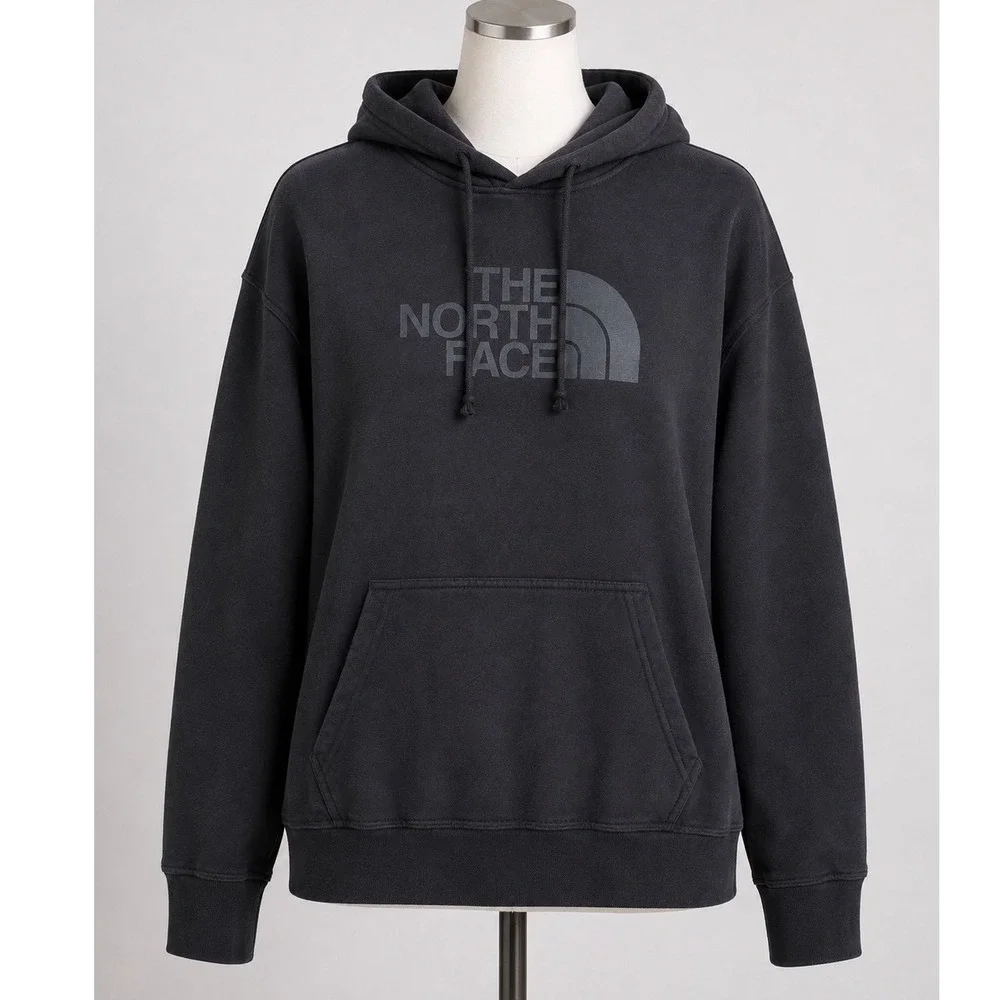 The North Face Mens Black Logo Pullover Hoodie Size Large Regular NF0A3X9I
